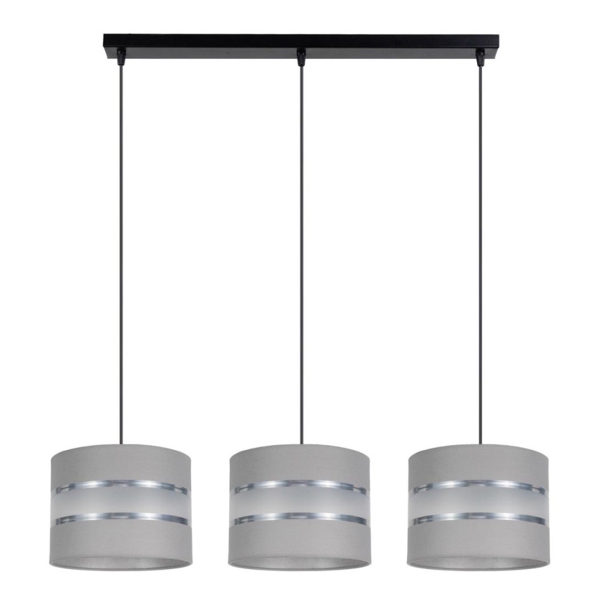 Chandelier on a string CORAL 3xE27/60W/230V grey