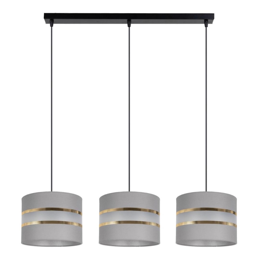 Chandelier on a string CORAL 3xE27/60W/230V grey