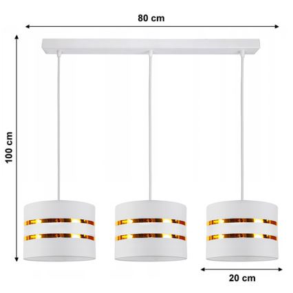 Chandelier on a string CORAL 3xE27/60W/230V