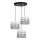 Chandelier on a string CORAL 3xE27/60W/230V white/grey