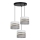 Chandelier on a string CORAL 3xE27/60W/230V white/grey