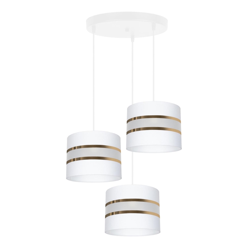 Chandelier on a string CORAL 3xE27/60W/230V white