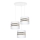 Chandelier on a string CORAL 3xE27/60W/230V white