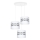 Chandelier on a string CORAL 3xE27/60W/230V white/matte chrome d. 45 cm