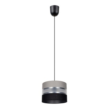Chandelier on a string CORAL S 1xE27/60W/230V black and grey