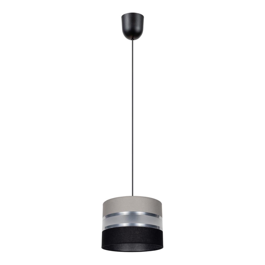 Chandelier on a string CORAL S 1xE27/60W/230V black and grey
