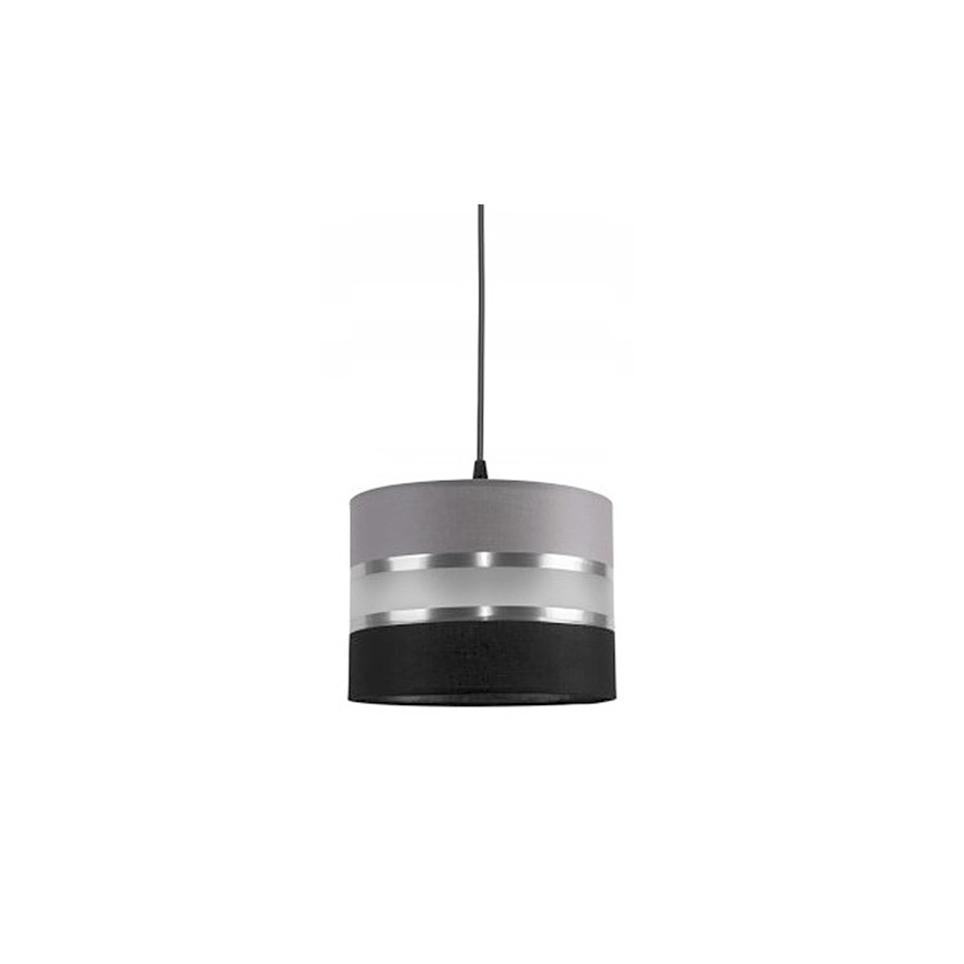 Chandelier on a string CORAL S 1xE27/60W/230V black and grey