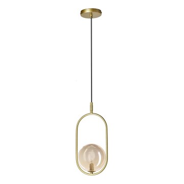 Chandelier on a string CORDEL 1xG9/28W/230V brass/smoky beige