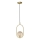 Chandelier on a string CORDEL 1xG9/28W/230V brass/smoky beige
