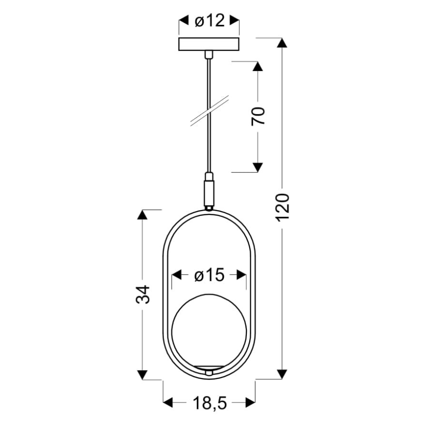 Chandelier on a string CORDEL 1xG9/28W/230V
