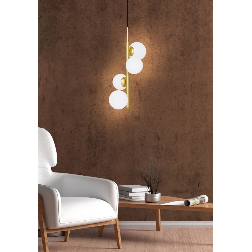 Chandelier on a string CORDEL 4xG9/20W/230V golden