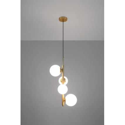 Chandelier on a string CORDEL 4xG9/20W/230V golden