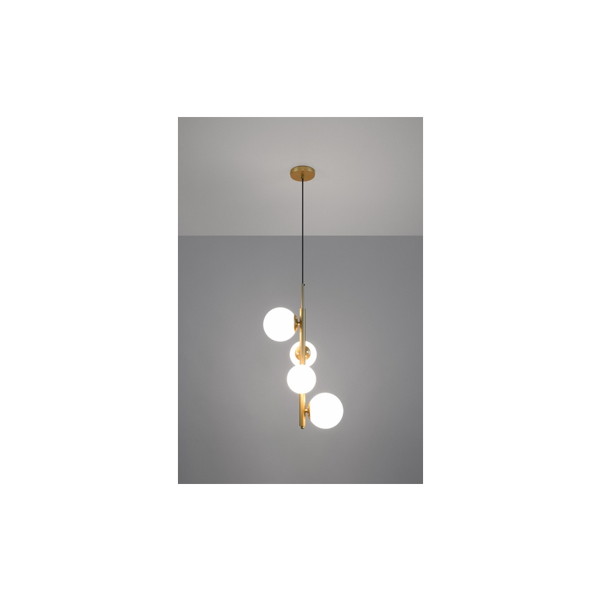 Chandelier on a string CORDEL 4xG9/20W/230V golden