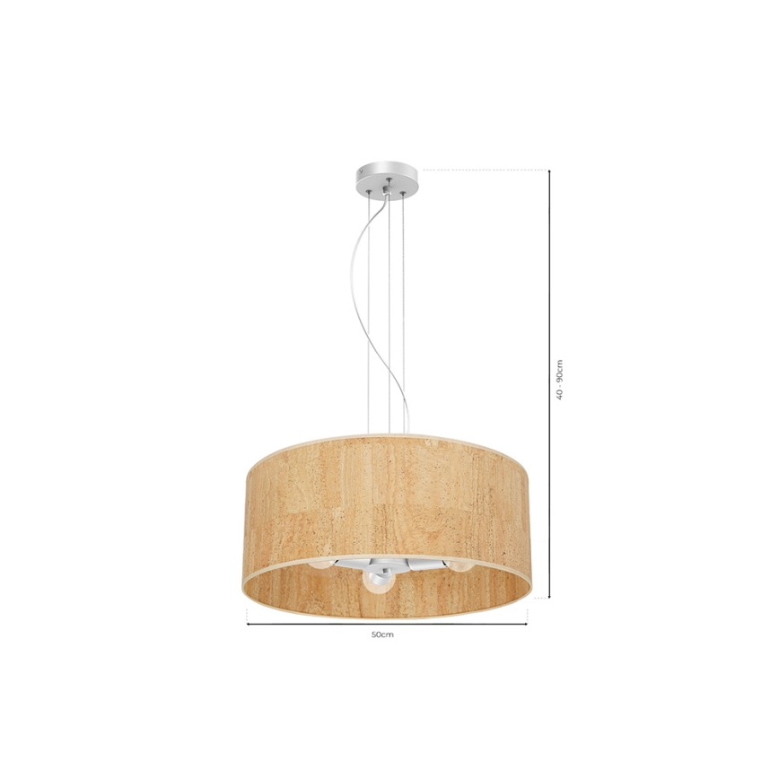 Chandelier on a string CORK 3xE27/60W/230V