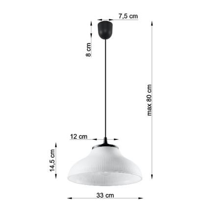 Chandelier on a string CORONA 1xE27/60W/230V