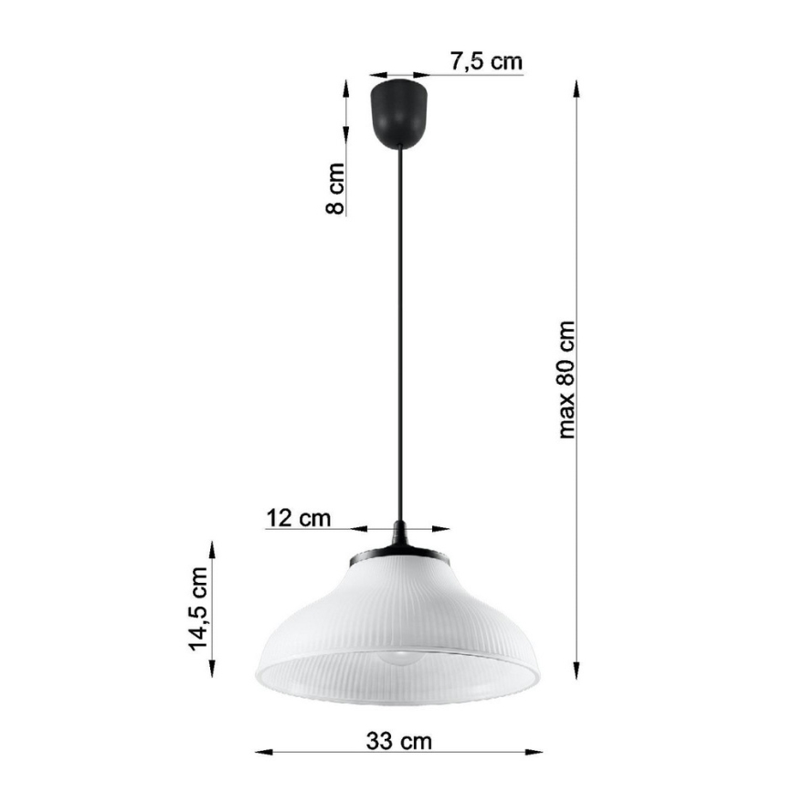 Chandelier on a string CORONA 1xE27/60W/230V