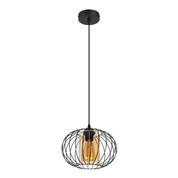 Chandelier on a string CORRINI 1xE27/60W/230V d. 25 cm black/beige