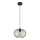 Chandelier on a string CORRINI 1xE27/60W/230V d. 25 cm black/clear