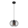 Chandelier on a string CORRINI 1xE27/60W/230V d. 25 cm black/grey