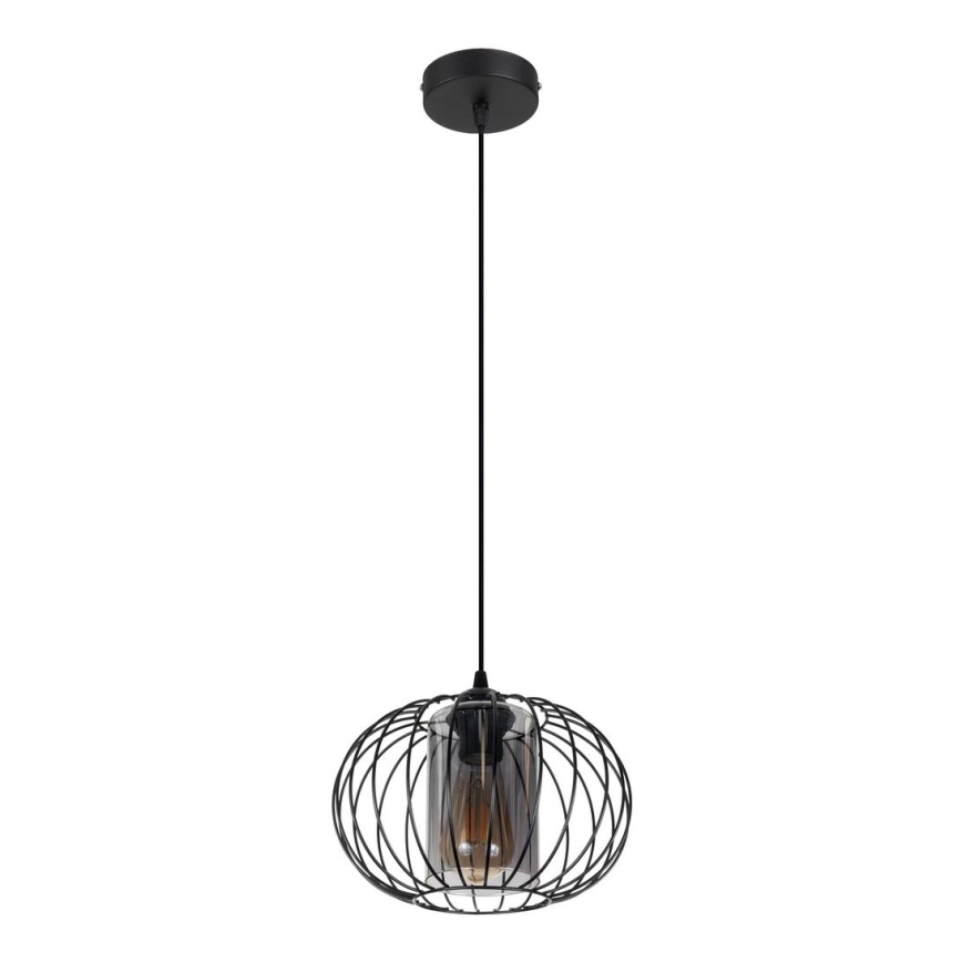 Chandelier on a string CORRINI 1xE27/60W/230V d. 25 cm black/grey