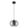 Chandelier on a string CORRINI 1xE27/60W/230V d. 25 cm black/grey