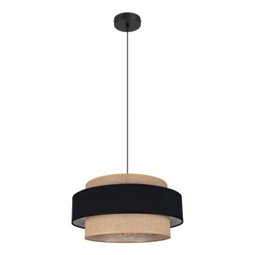 Chandelier on a string CORSA 1xE27/60W/230V black/beige