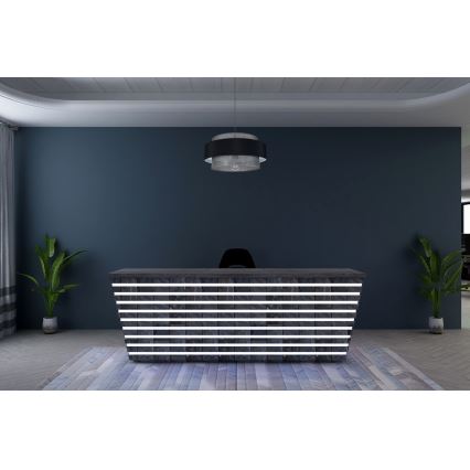 Chandelier on a string CORSA 1xE27/60W/230V black/grey