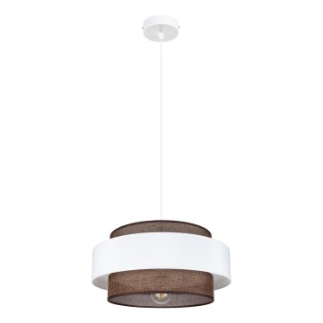 Chandelier on a string CORSA 1xE27/60W/230V white/brown