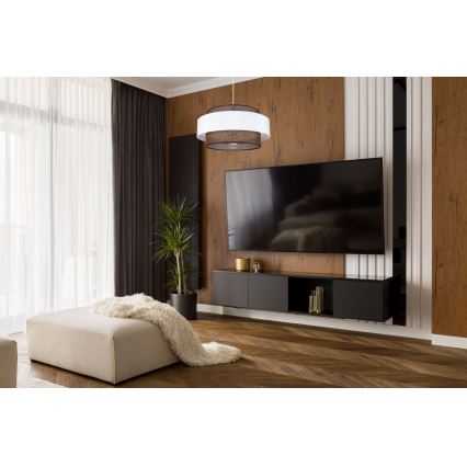 Chandelier on a string CORSA 1xE27/60W/230V white/brown