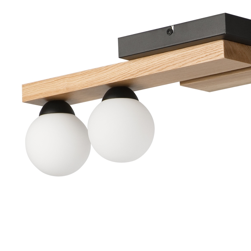 Chandelier on a string CORTINA 2xE27/15W/230V + 2xG9/5W/230V black/oak