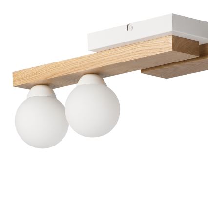 Chandelier on a string CORTINA 2xE27/15W/230V + 2xG9/5W/230V white/oak