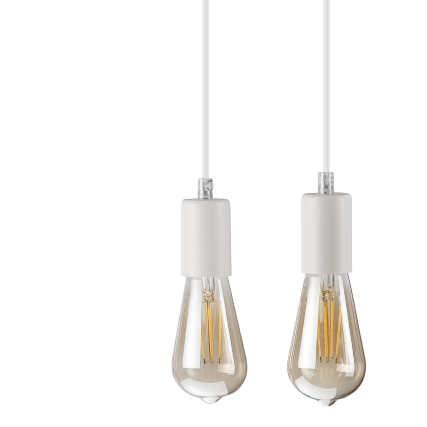 Chandelier on a string CORTINA 2xE27/15W/230V + 2xG9/5W/230V white/oak
