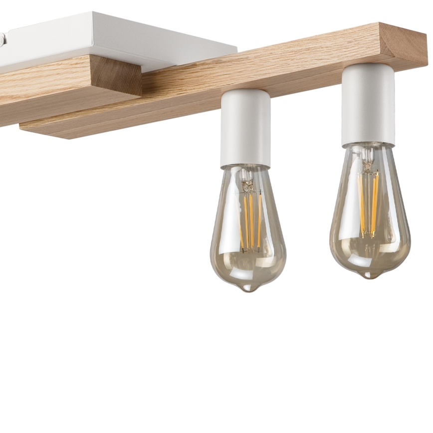Chandelier on a string CORTINA 4xE27/15W/230V white/oak