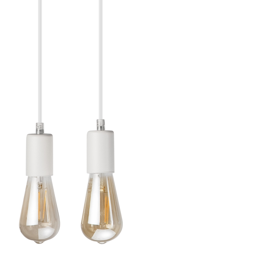 Chandelier on a string CORTINA 4xE27/15W/230V white/oak