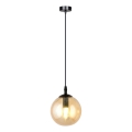 Chandelier on a string COSMO 1xE14/10W/230V d. 14 cm black/beige