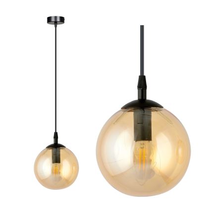 Chandelier on a string COSMO 1xE14/10W/230V d. 14 cm black/beige