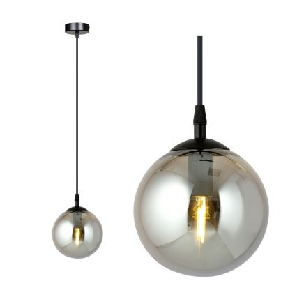 Chandelier on a string COSMO 1xE14/10W/230V d. 14 cm black/grey