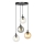 Chandelier on a string COSMO 4xE14/10W/230V d. 40 cm black/grey/beige/clear