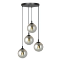 Chandelier on a string COSMO 4xE14/10W/230V d. 40 cm black/grey