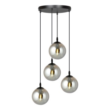 Chandelier on a string COSMO 4xE14/10W/230V d. 40 cm black/grey