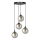 Chandelier on a string COSMO 4xE14/10W/230V d. 40 cm black/grey