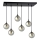 Chandelier on a string COSMO 6xE14/10W/230V black/grey
