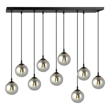 Chandelier on a string COSMO 9xE14/10W/230V black/grey