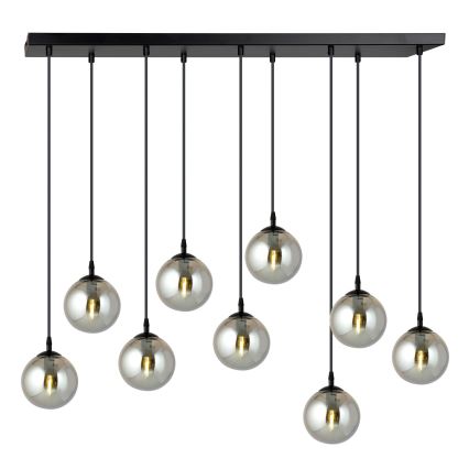 Chandelier on a string COSMO 9xE14/10W/230V black/grey