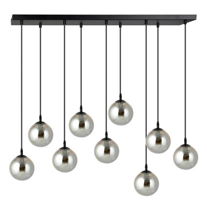 Chandelier on a string COSMO 9xE14/10W/230V black/grey