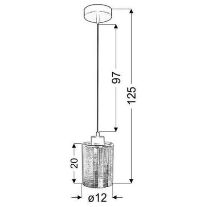 Chandelier on a string COX 1xE27/60W/230V