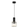 Chandelier on a string CRISTAL 1xE27/60W/230V black