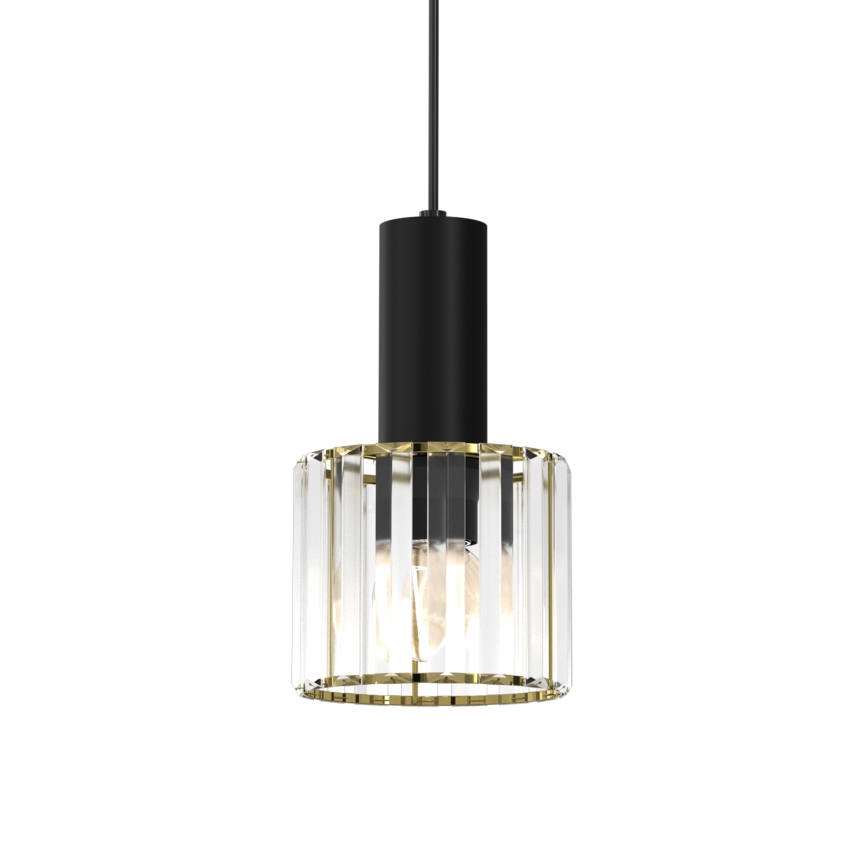 Chandelier on a string CRISTAL 1xE27/60W/230V black