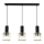 Chandelier on a string CRISTAL 3xE27/60W/230V black