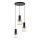 Chandelier on a string CRISTAL 3xE27/60W/230V black